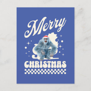 Grappige Kerstmis Yeti Vakantie Humor Feestdagenkaart