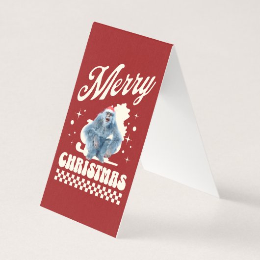 Grappige Kerstmis Yeti Vakantie Humor Kaart (Voorkant)