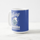 Grappige Kerstmis Yeti Vakantie Humor Koffiemok (Voorkant links)