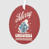 Grappige Kerstmis Yeti Vakantie Humor Ornament (voorkant)