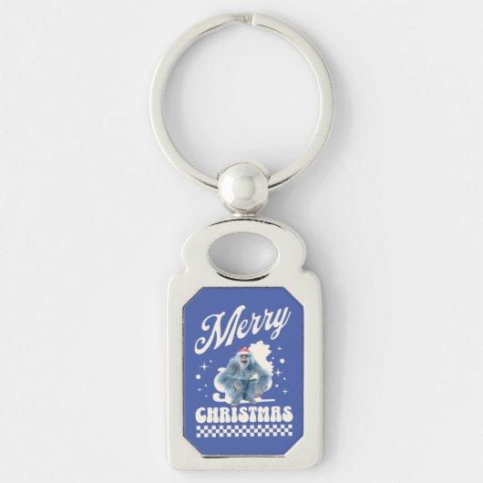 Grappige Kerstmis Yeti Vakantie Humor Sleutelhanger (Voorkant)