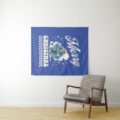 Grappige Kerstmis Yeti Vakantie Humor Wandkleed (In Situ (horizontaal))