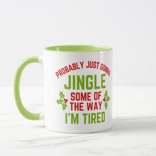 Grappige Kerstmis Zingend Onderweg Mok (Links)