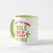 Grappige Kerstmis Zingend Onderweg Mok (Voorkant links)
