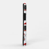 Grappige Kerstmis Zwarte Kat Aquarel Case-Mate iPhone Case (Achterkant/rechts)