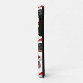 Grappige Kerstmis Zwarte Kat Aquarel Case-Mate iPhone Case (Achterkant/links)