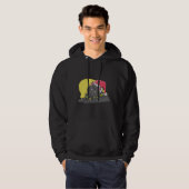 Grappige Kerstmis Zwarte Kat Hoodie (Voorkant volledig)