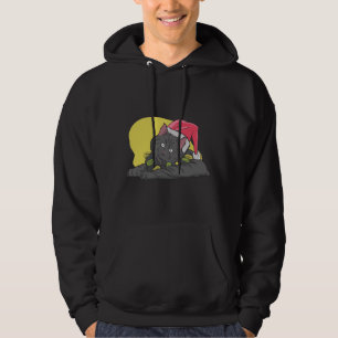 Grappige Kerstmis Zwarte Kat Hoodie