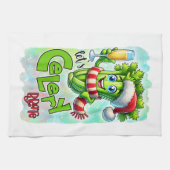 Grappige Kerstmisse selderij woordkunst Theedoek (Horizontaal)