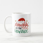 Grappige Kerstmok Naughty Is Nieuw Nette Koffiemok (Links)