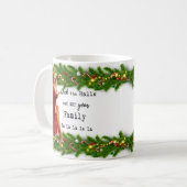 Grappige Kerstmug Beste Vriendin "Deck the Halls" Koffiemok (Voorkant links)