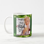 Grappige Kerstmug Beste Vriendin "Stout / Braaf?" Koffiemok (Links)