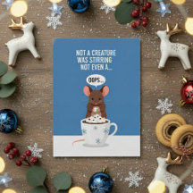 Grappige Kerstmuis Niet één Schepsel Bewoog