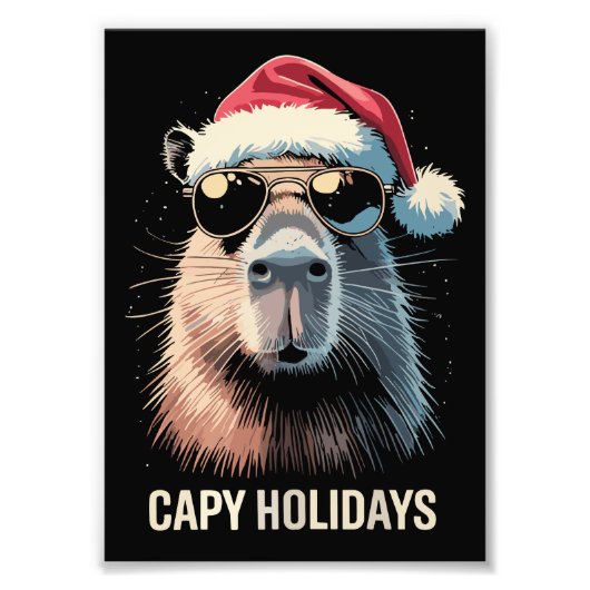 Grappige Kerstmuts Capy Vakantiedagen Kerstmis Cap Foto Afdruk (Voorkant)
