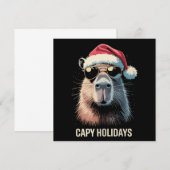 Grappige Kerstmuts Capy Vakantiedagen Kerstmis Cap Kaart (Voorkant / Achterkant)