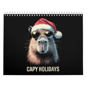 Grappige Kerstmuts Capy Vakantiedagen Xmas Capybar Kalender