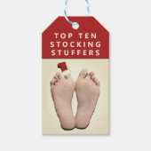 Grappige Kerstmuts Vullers Cadeaulabel (Voorkant)