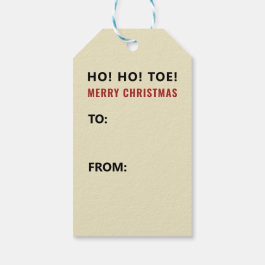 Grappige Kerstmuts Vullers Cadeaulabel (Achterkant)