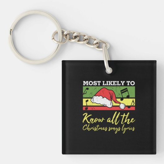 Grappige kerstmuziek sleutelhanger (voorkant)