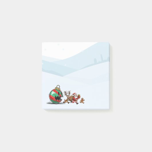Grappige Kerstnotities | Kerstman Notities Post-it® Notes (Voorkant)
