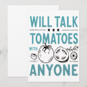 Grappige kerstomaat citaat zal praten tomaten kaart (Voorkant / Achterkant)