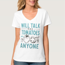 Grappige kerstomaat citaat zal praten tomaten t-shirt