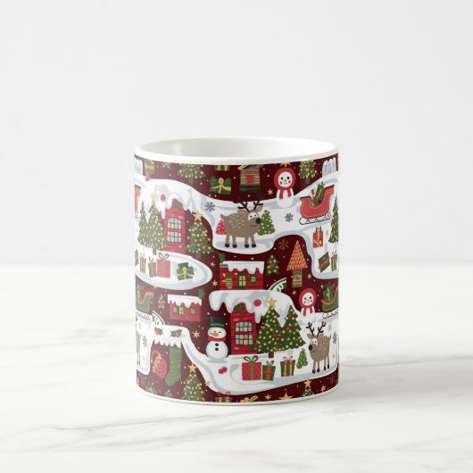 Grappige kerstontwerppatronen koffiemok (Center)