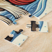 Grappige kerstpaarden legpuzzel (Zijkant)