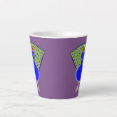 Grappige Kerstpauw Latte Mok (Voorkant)