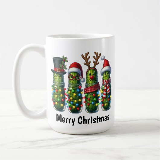 Grappige Kerstpikkel Koffiemok (Links)