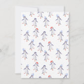 Grappige kerstpinguïns Waterverf uitnodiging (Achterkant)