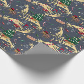 Grappige kerstprint. cadeaupapier (Hoek)