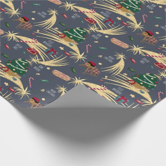 Grappige kerstprint. cadeaupapier (Hoek)