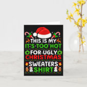 Grappige kerstpyjama dit is mijn haar te warm voor kaart (Gele Bloem)