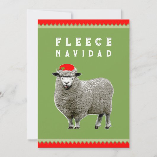 Grappige Kerstschapen Feestdagenkaart (Voorkant)