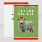 Grappige Kerstschapen Feestdagenkaart (Voorkant / Achterkant)