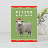 Grappige Kerstschapen Feestdagenkaart (Staand voorkant)