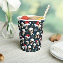 Grappige kerstschedels in Santa Hats