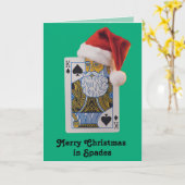 Grappige Kerstschop Vakantie Kaart (Gele Bloem)