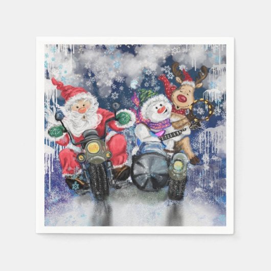 Grappige kerstservetten Happy Christmas Friends Servet (Voorkant)