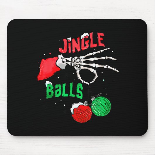Grappige Kerstskelet Jingel Grappige Kerstmis Matc Muismat (Voorkant)