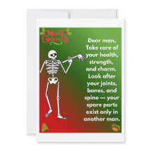 Grappige Kerstskeletwensen voor man