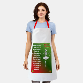 Grappige Kerstskeletwensen voor vrouwen Schort
