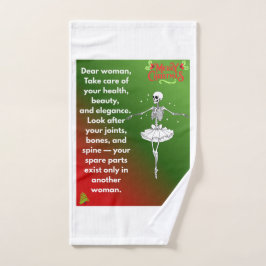 Grappige Kerstskeletwensen voor vrouwen Vakantie  Handdoek