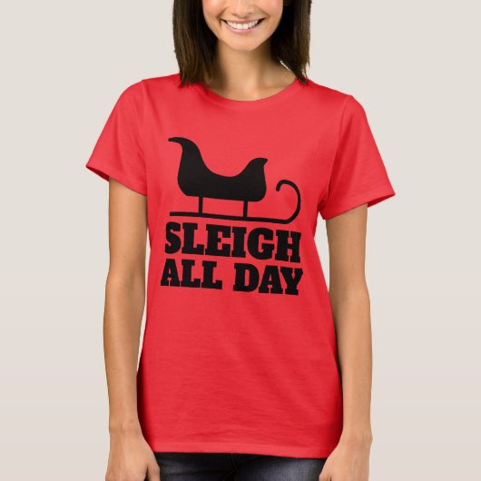 GRAPPIGE KERSTSLEE DE HELE DAG T-SHIRTS (Voorkant)