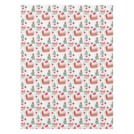 Grappige kerstsnoepjes tafelkleed (Voorkant)