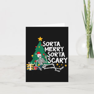 Grappige Kerstsorta Merry Sorta Y Kerstboom Skel Kaart