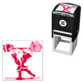 Grappige kerststempel met kerstcadeaus zelfinktende stempel (In situ)