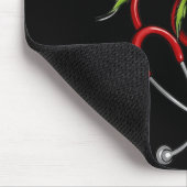 Grappige Kerststethoscoop Muismat (Hoek)