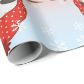 grappige kersttouwtrek cadeaupapier (Rol Hoek)